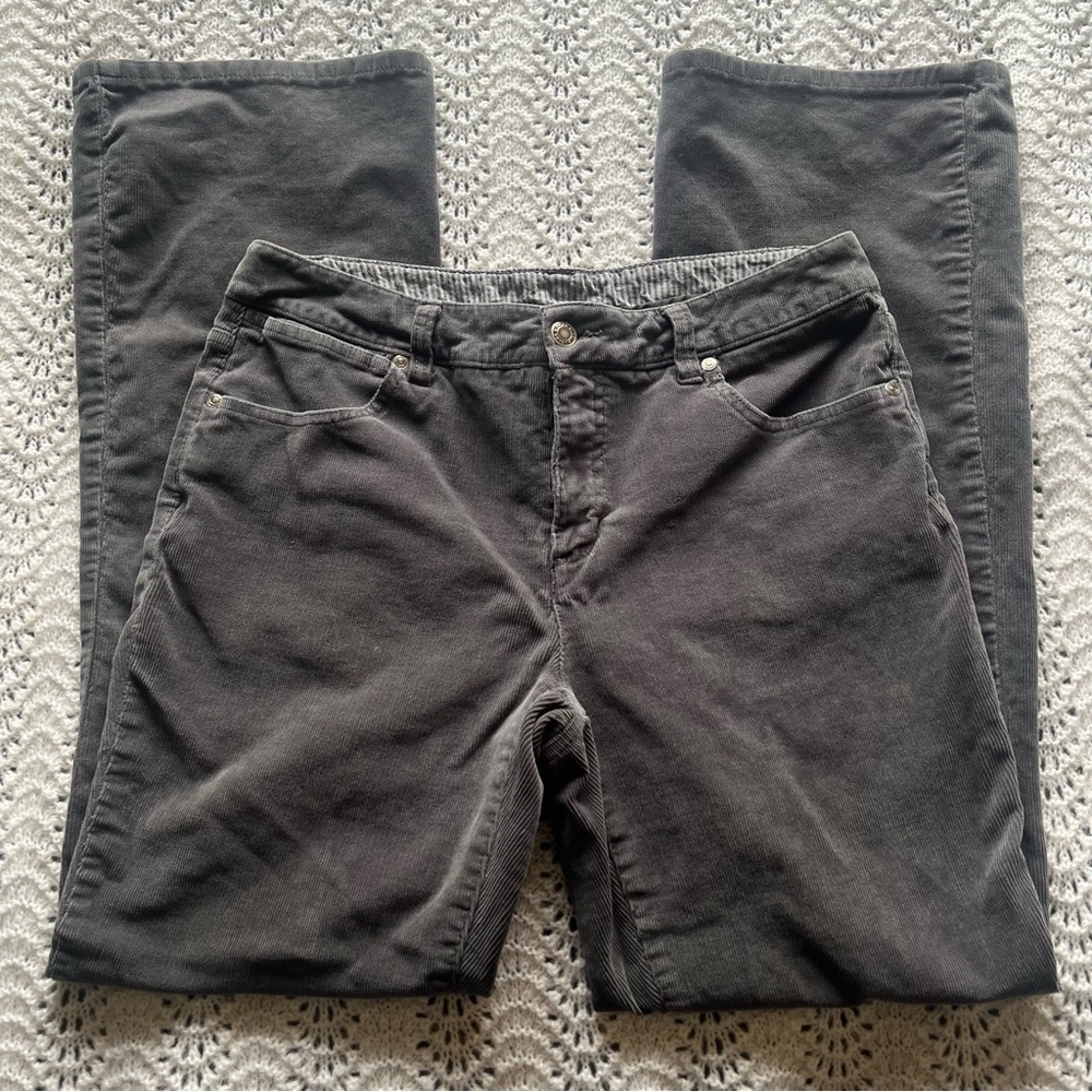 AS IS Faded Glory / Charcoal Corduroy Trousers / sz 12A, 30” waist